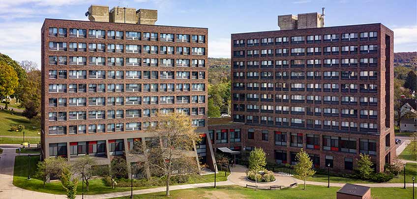 Aerial photo of Casey and Smith Towers