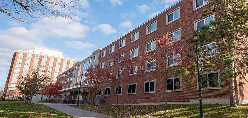 Back entrance of Randall Hall