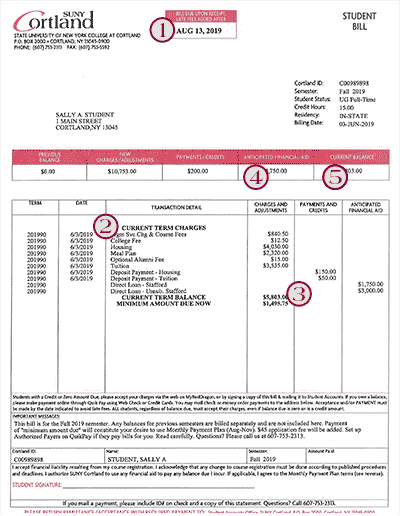 sample bill