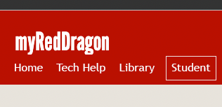 Screenshot of Student Tab on myRedDragon